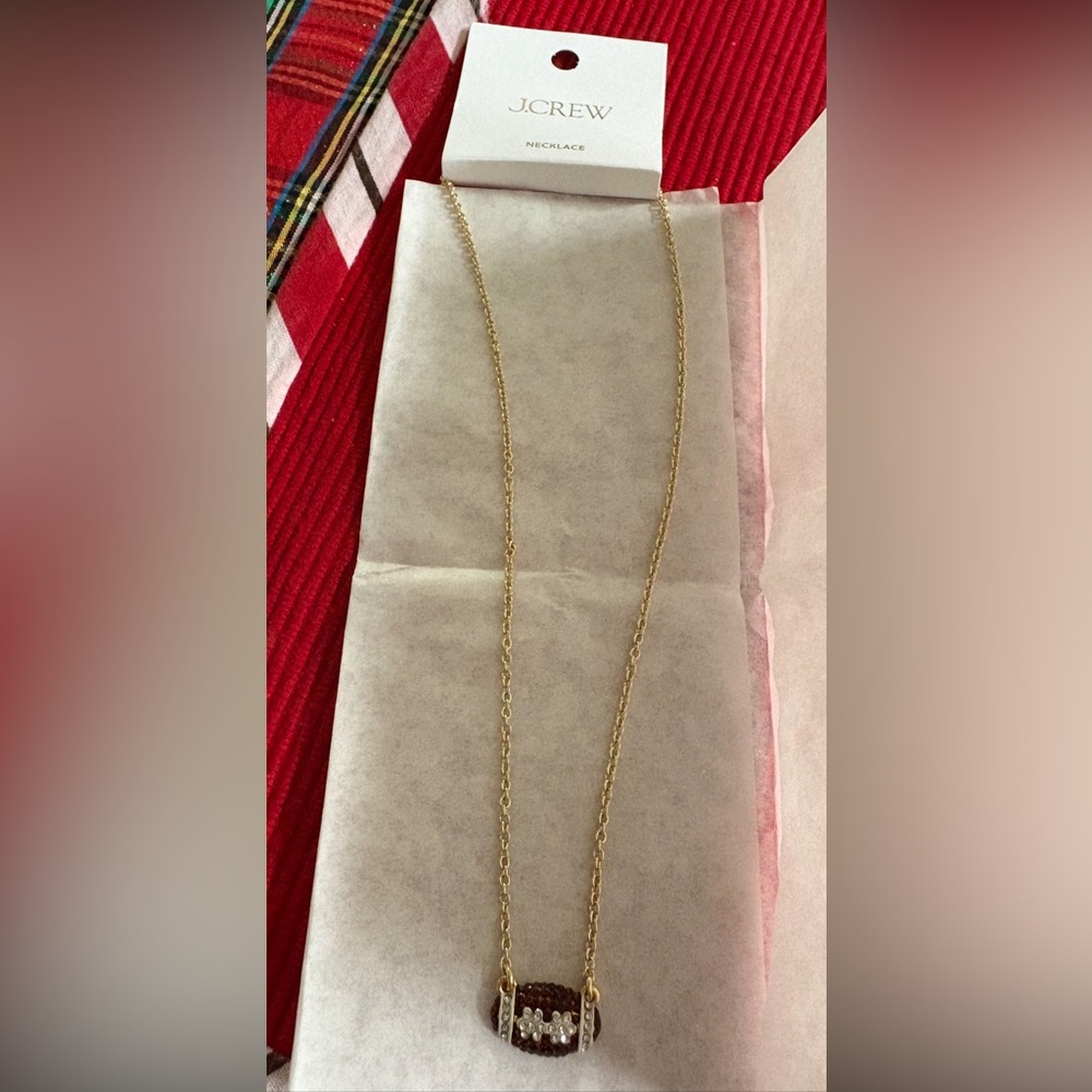 J. Crew - PAVE FOOTBALL NECKLACE - NEW WITH TAGS!